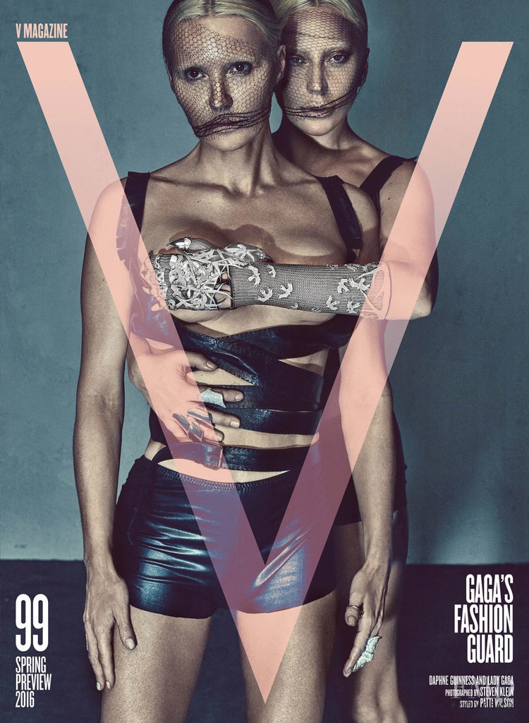 Lady Gaga and Daphne Guinness  featured on the V Magazine cover from February 2016