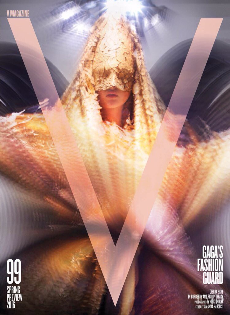 Cierra Skye featured on the V Magazine cover from February 2016
