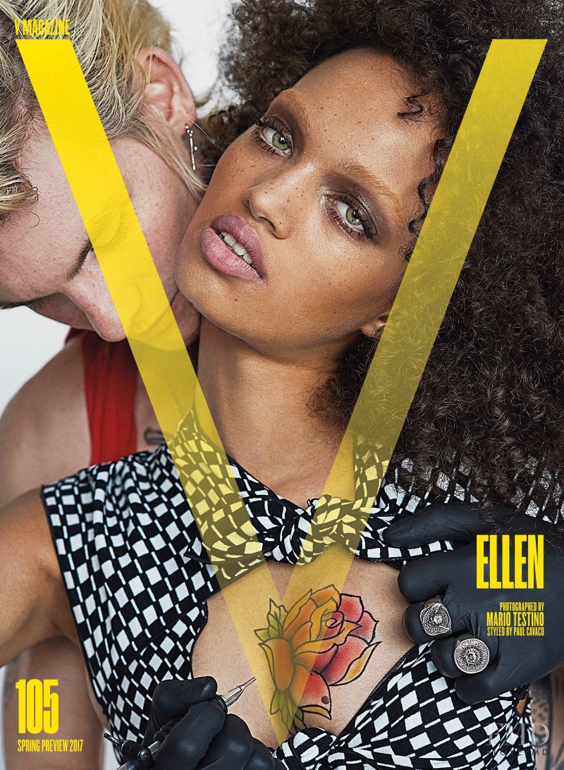 Ellen Rosa featured on the V Magazine cover from January 2017
