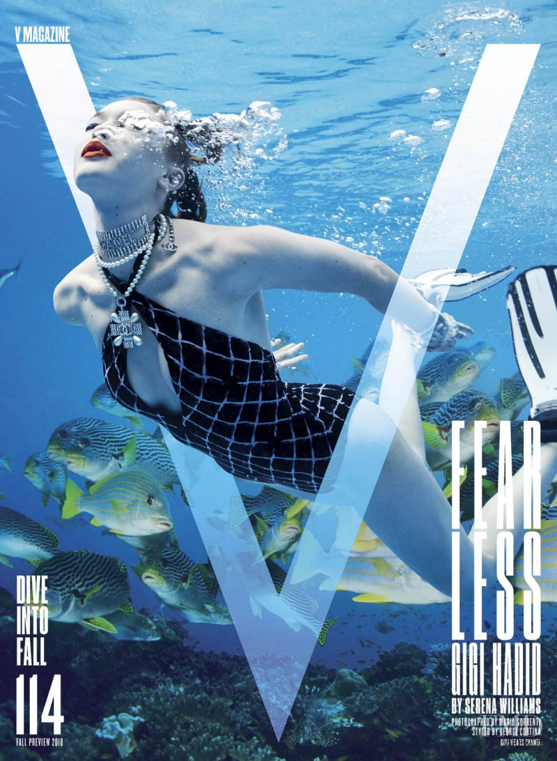 Gigi Hadid featured on the V Magazine cover from September 2018