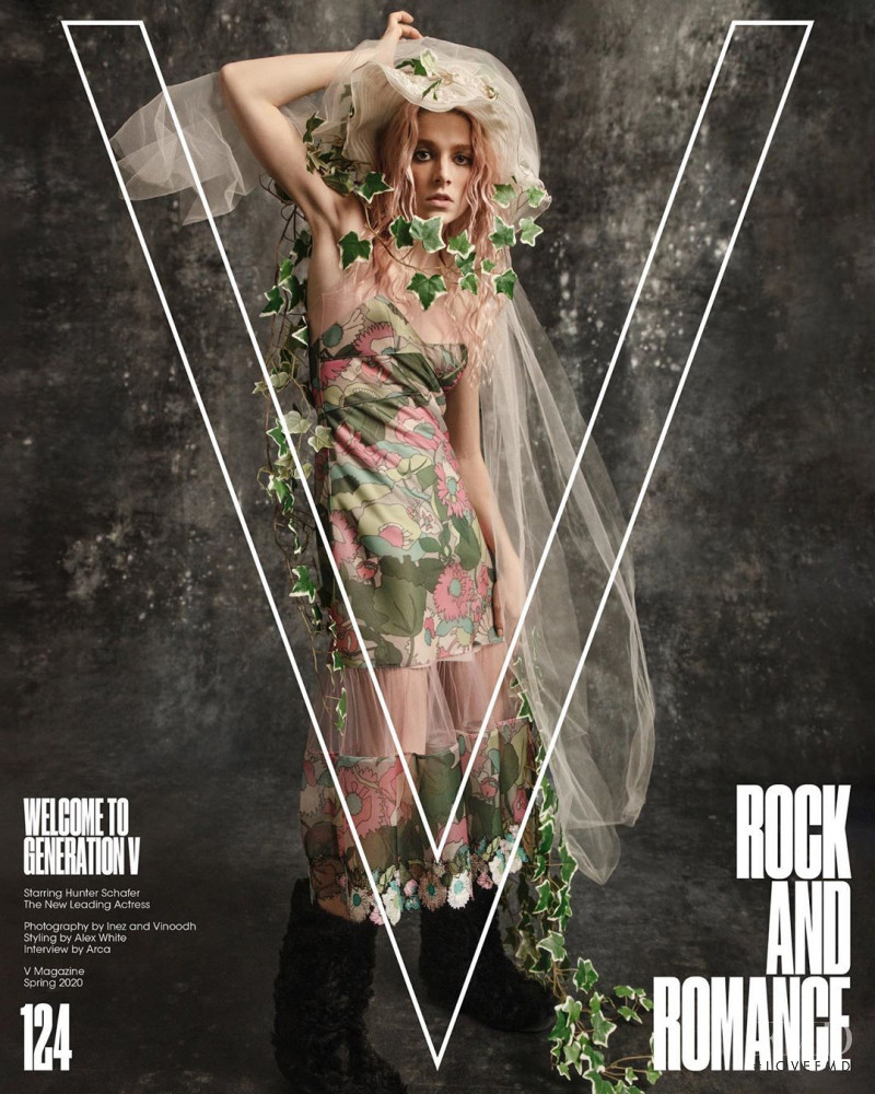 Hunter Schafer featured on the V Magazine cover from March 2020