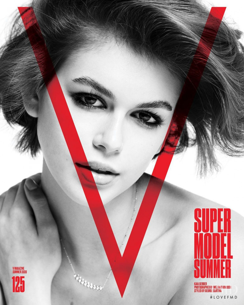 Kaia Gerber featured on the V Magazine cover from May 2020
