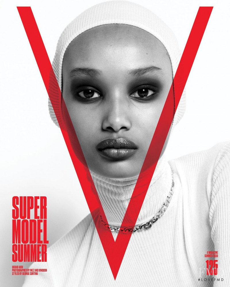 Ugbad Abdi featured on the V Magazine cover from May 2020
