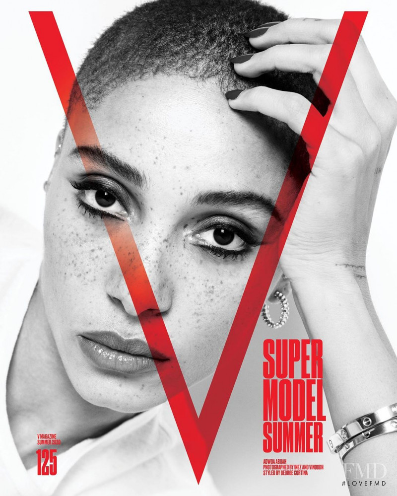 Adwoa Aboah featured on the V Magazine cover from May 2020