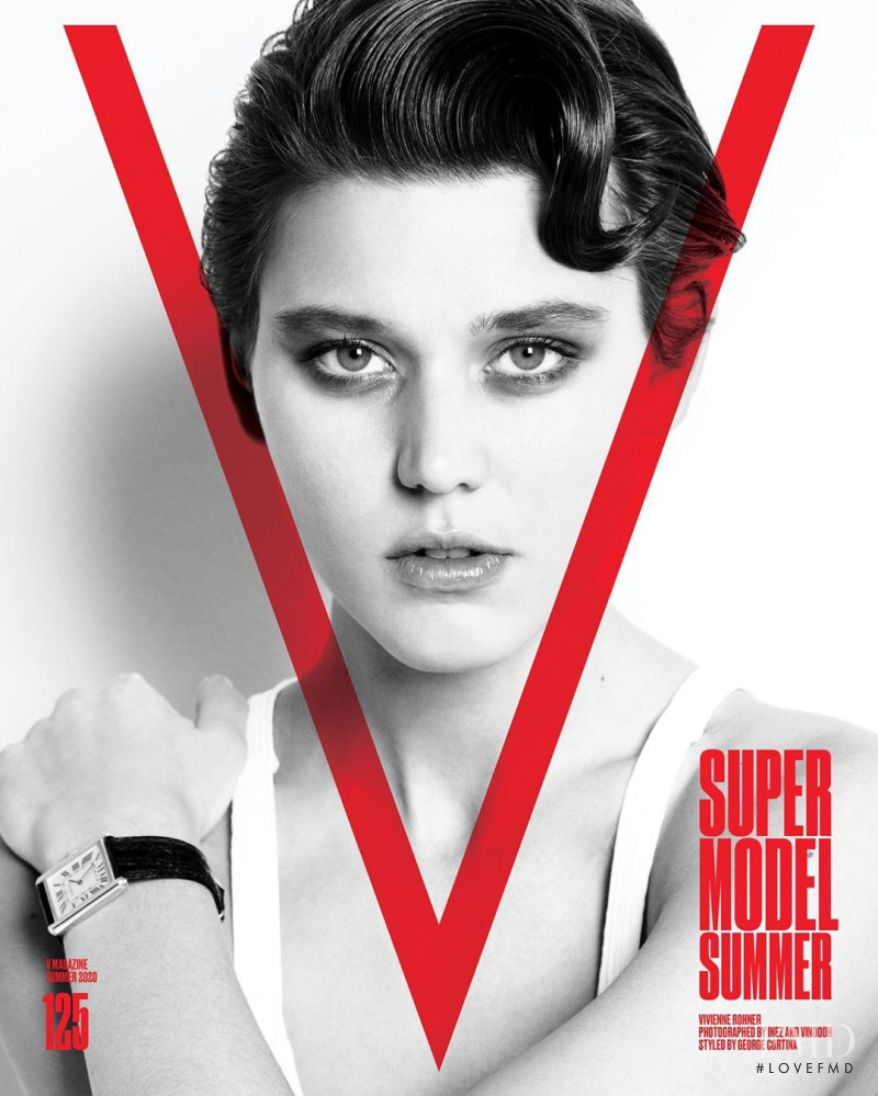 Vivienne Rohner featured on the V Magazine cover from May 2020