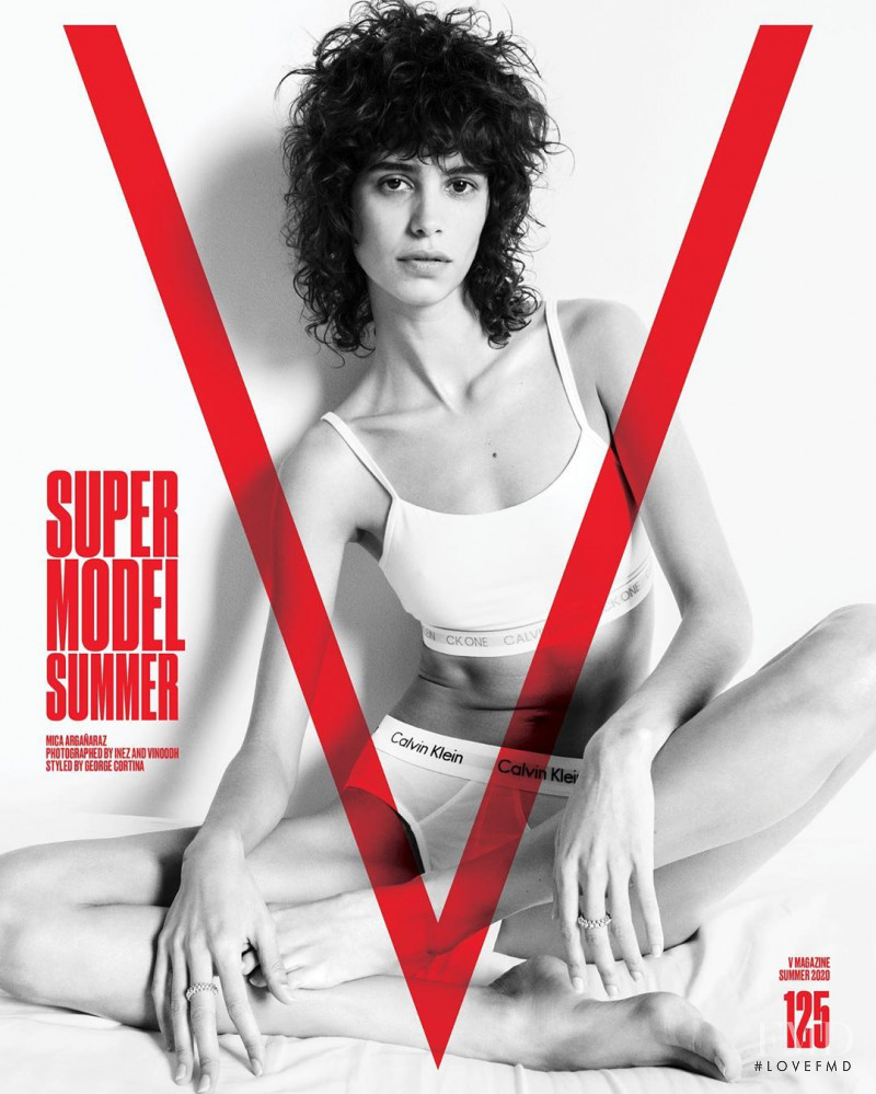 Mica Arganaraz featured on the V Magazine cover from May 2020