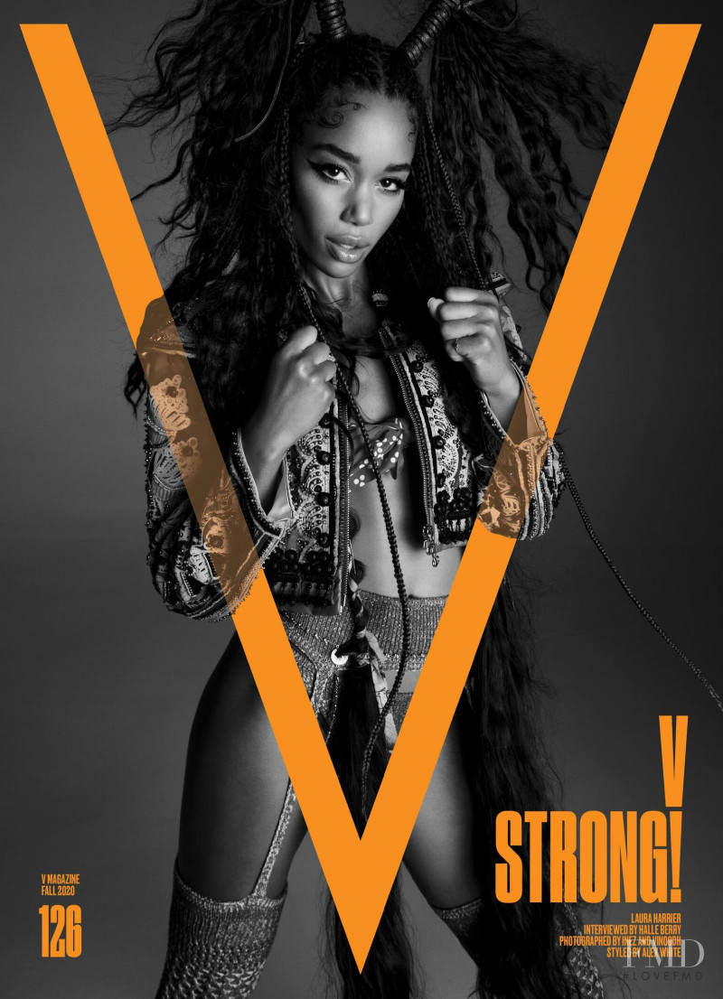Laura Harrier featured on the V Magazine cover from September 2020