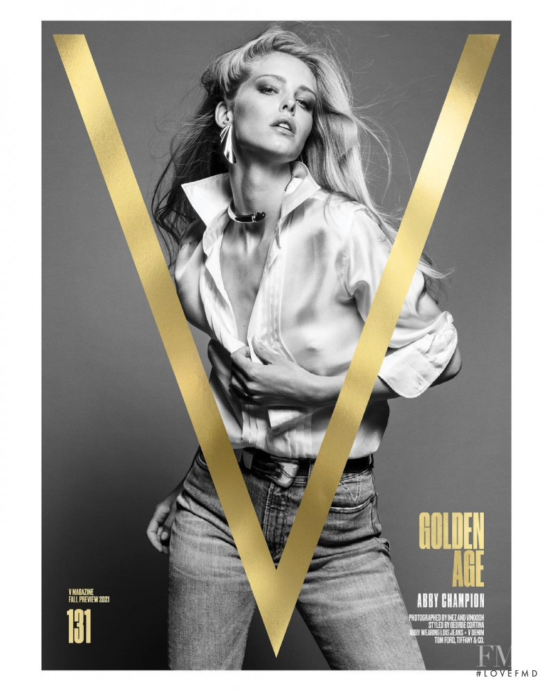 Abby Champion featured on the V Magazine cover from July 2021
