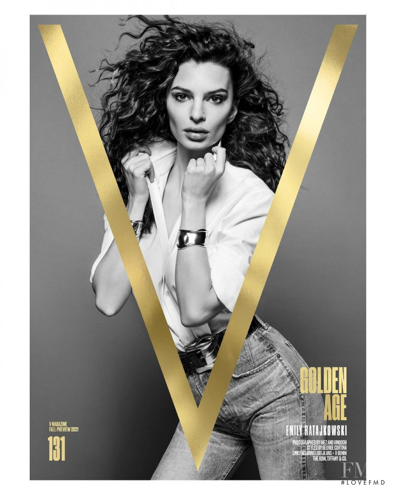 Emily Ratajkowski featured on the V Magazine cover from July 2021