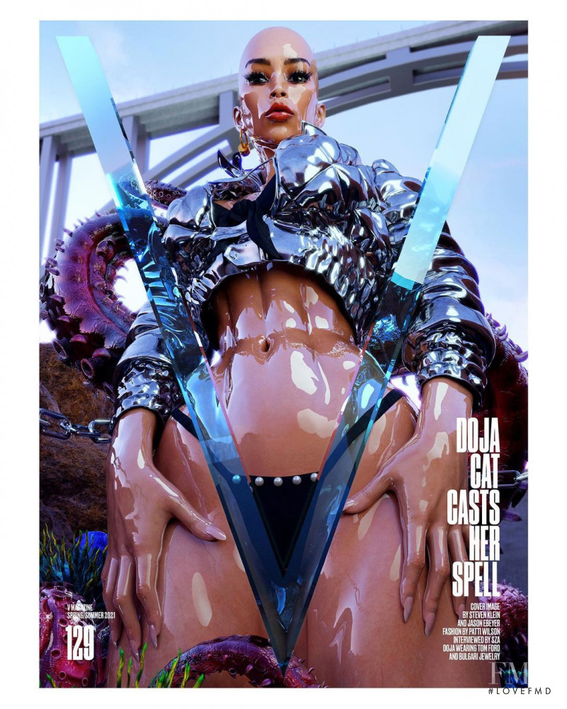 Doja Cat featured on the V Magazine cover from March 2021