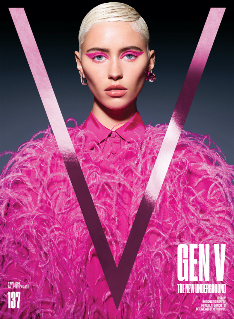 Iris Law featured on the V Magazine cover from July 2022