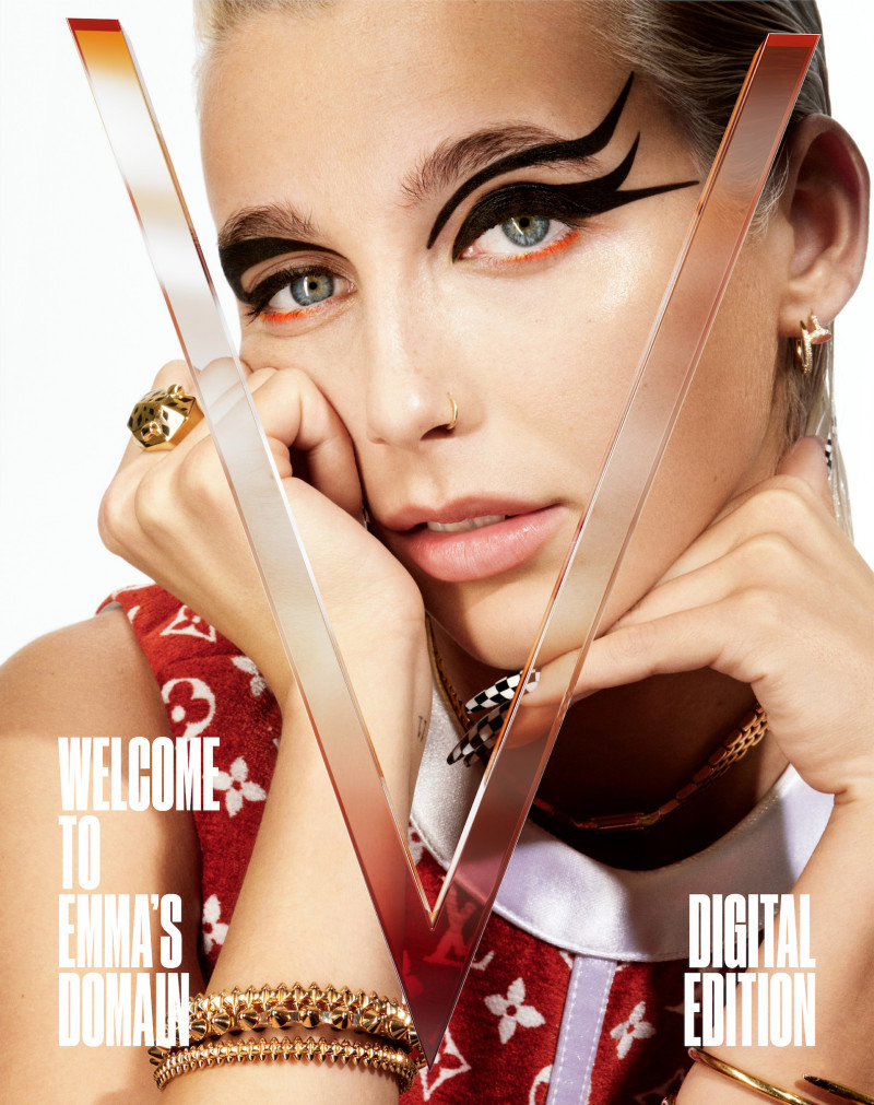 Emma Chamberlain featured on the V Magazine cover from July 2022