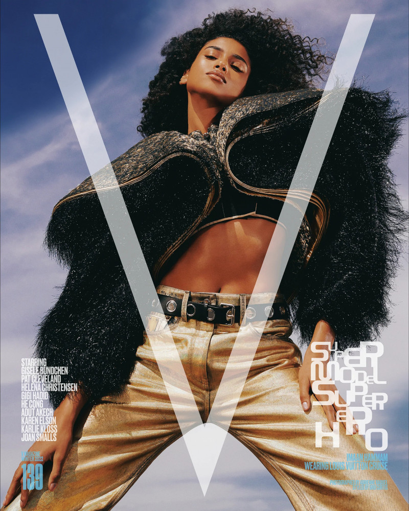 Imaan Hammam featured on the V Magazine cover from November 2022
