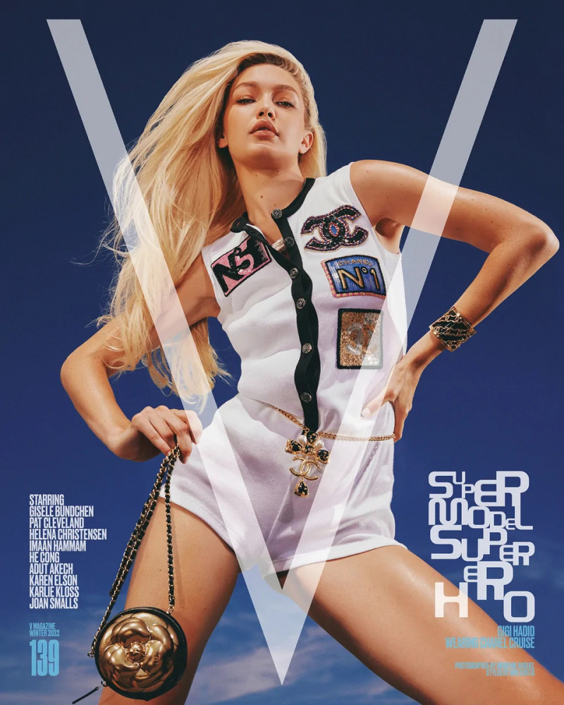 Gigi Hadid featured on the V Magazine cover from November 2022