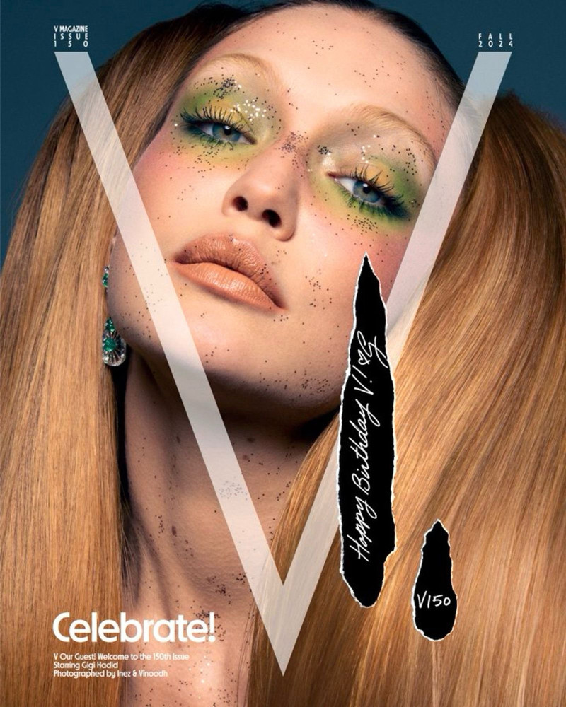 Gigi Hadid featured on the V Magazine cover from September 2024