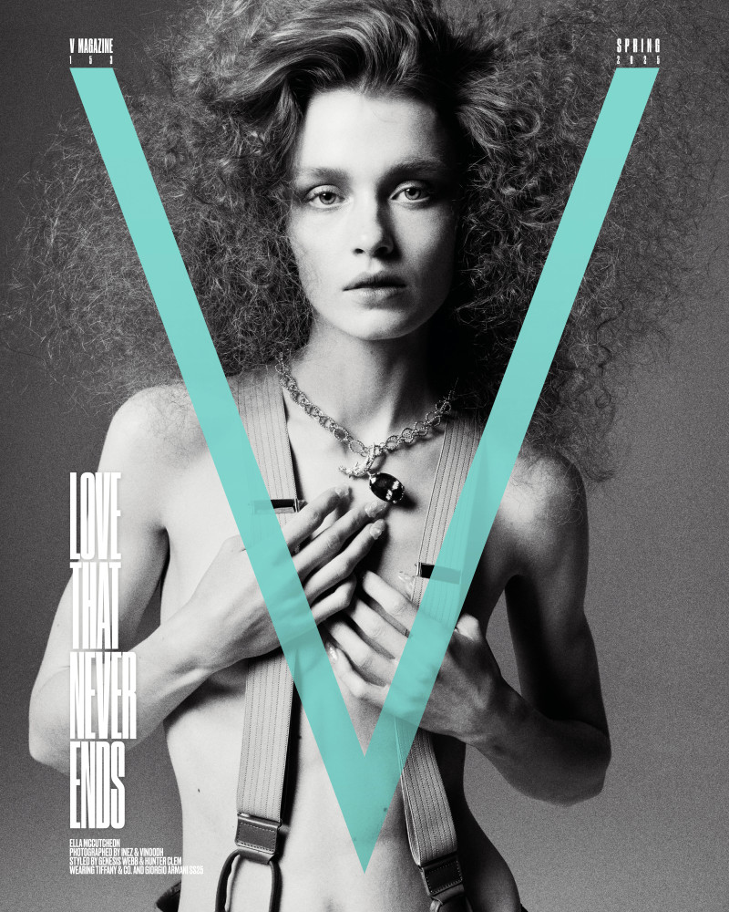 Ella McCutcheon featured on the V Magazine cover from March 2025