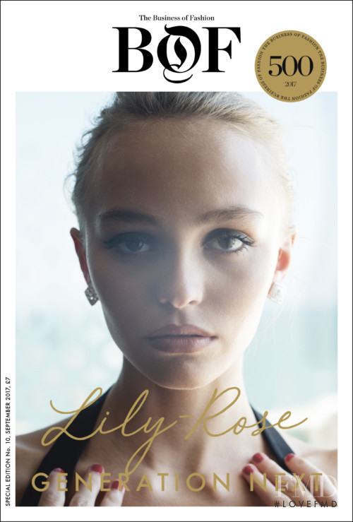 Lily Rose featured on the Business of Fashion cover from September 2017