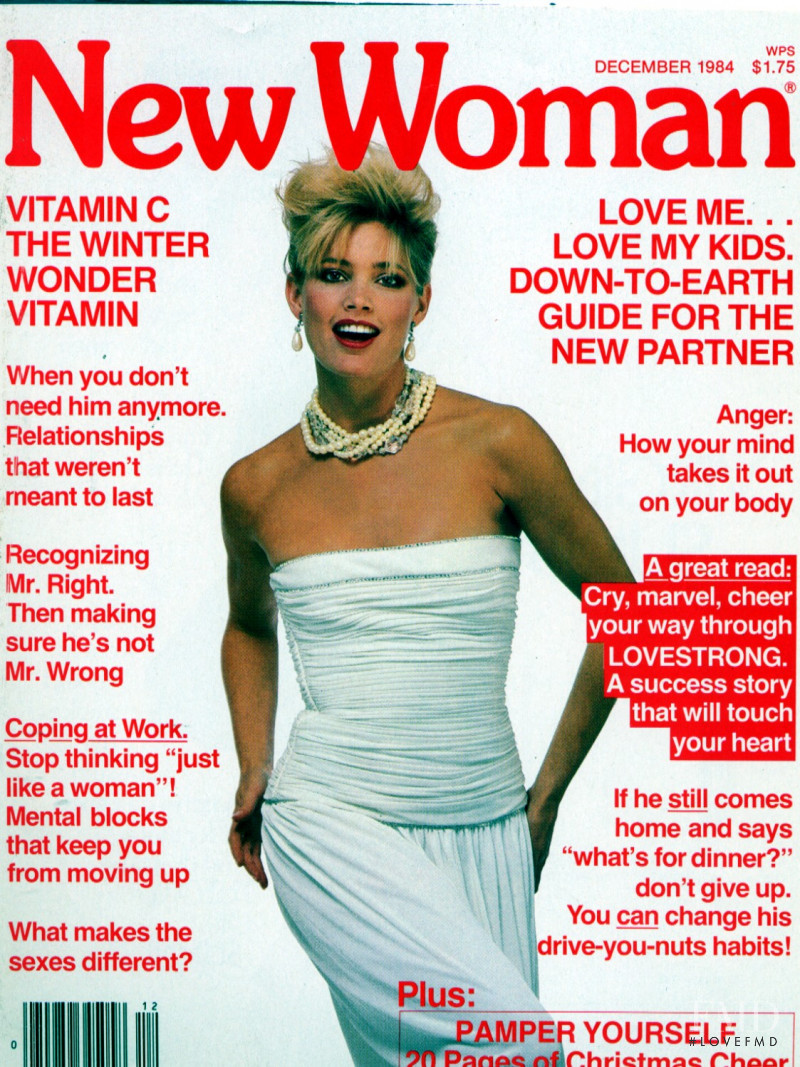 Kelly Emberg featured on the New Woman cover from December 1984