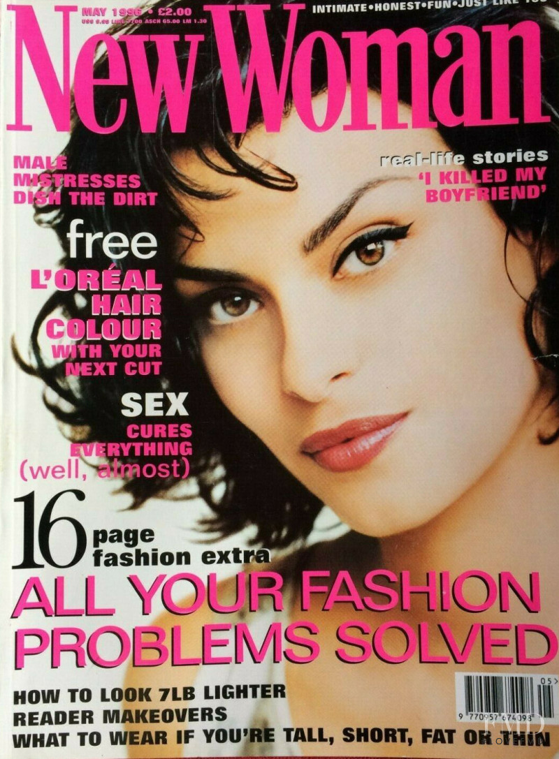 Magali Amadei featured on the New Woman cover from May 1996