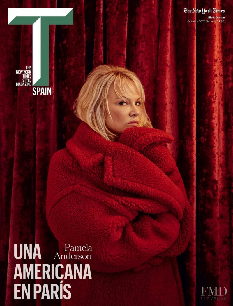 Pamela Anderson featured on the T - The New York Times Style - Spain cover from October 2017