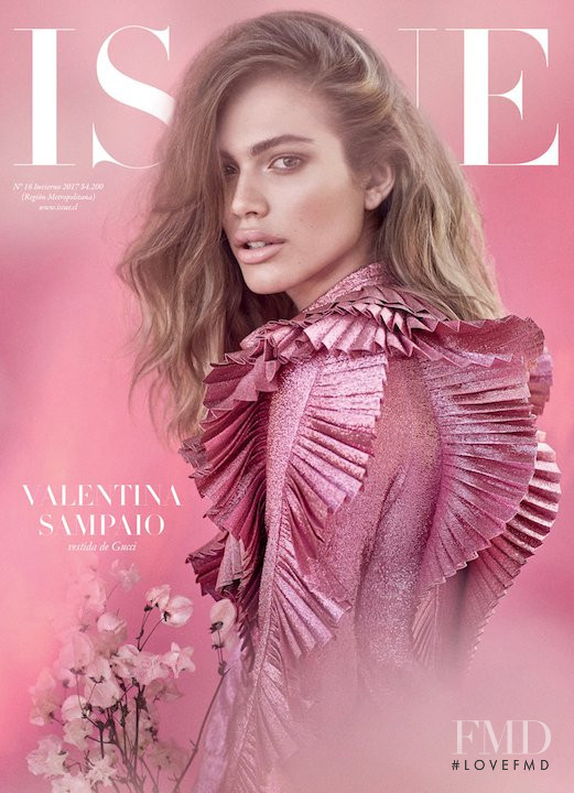 Valentina Sampaio featured on the Issue Chile cover from July 2017