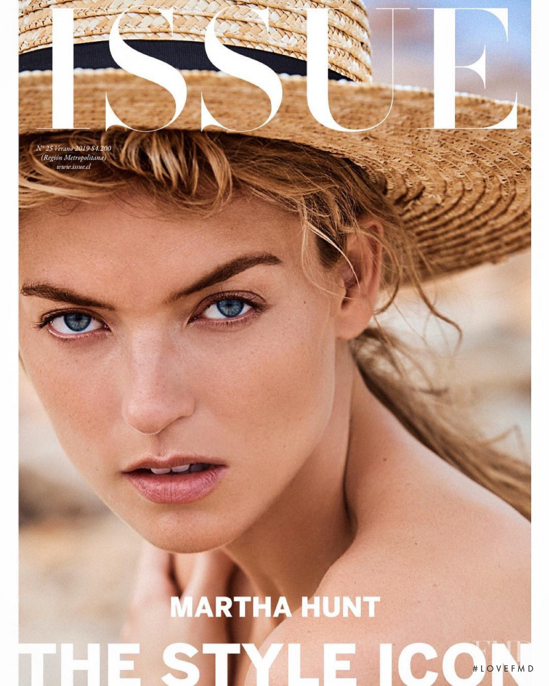 Martha Hunt featured on the Issue Chile cover from January 2019