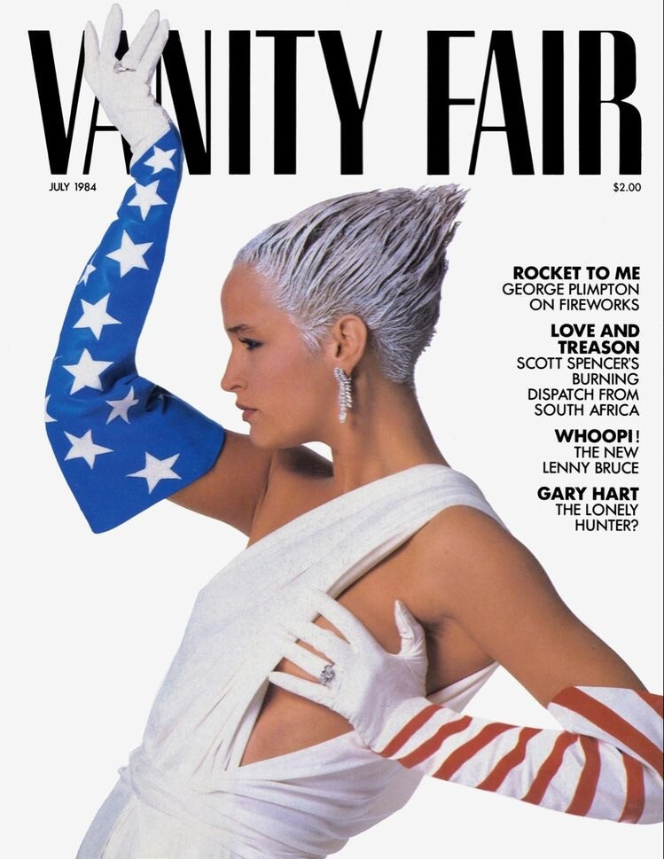 Bonnie Berman featured on the Vanity Fair USA cover from July 1984