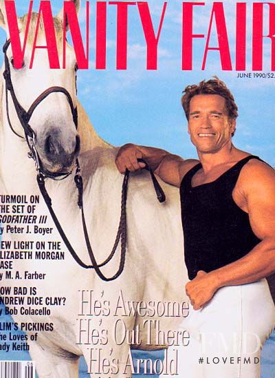 Arnold Schwarzenegger featured on the Vanity Fair USA cover from June 1990