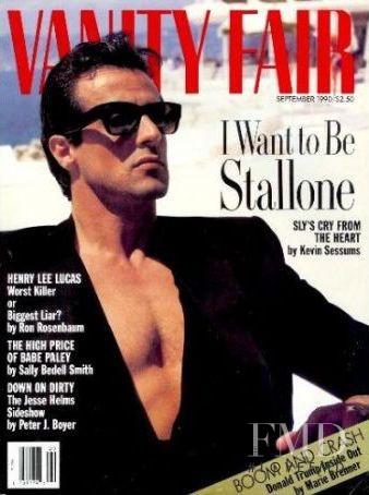 Sylvester Stallone featured on the Vanity Fair USA cover from September 1990