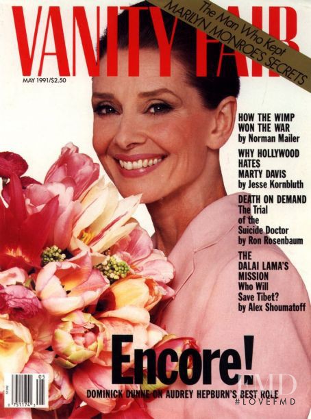 Audrey Hepburn featured on the Vanity Fair USA cover from May 1991