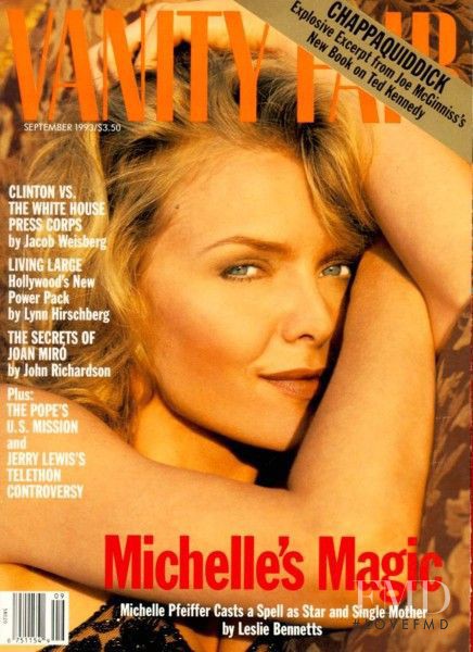 Michelle Pfeiffer featured on the Vanity Fair USA cover from September 1993
