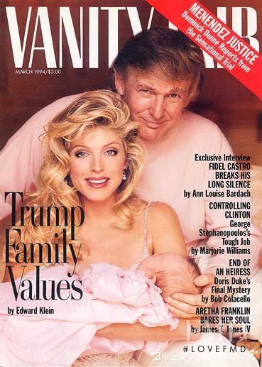 Trump Family featured on the Vanity Fair USA cover from March 1994