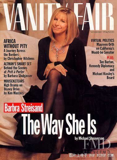 Barbra Streisand featured on the Vanity Fair USA cover from November 1994