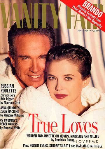 Annette Bening featured on the Vanity Fair USA cover from September 1994