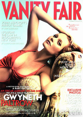 Gwyneth Paltrow featured on the Vanity Fair USA cover from February 2004