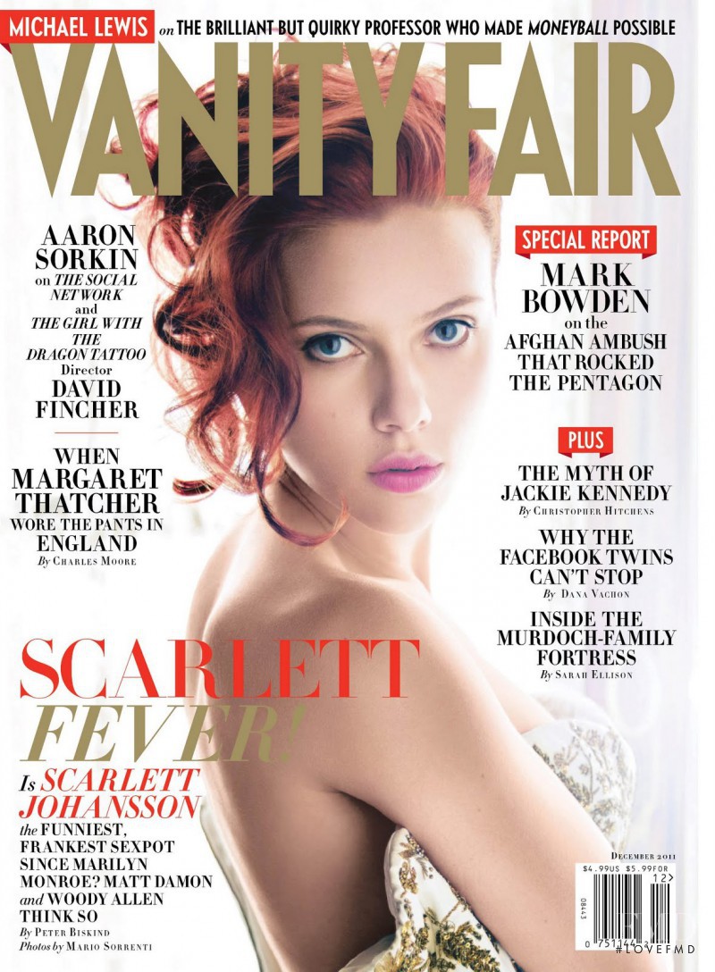 Scarlett Johansson featured on the Vanity Fair USA cover from December 2011