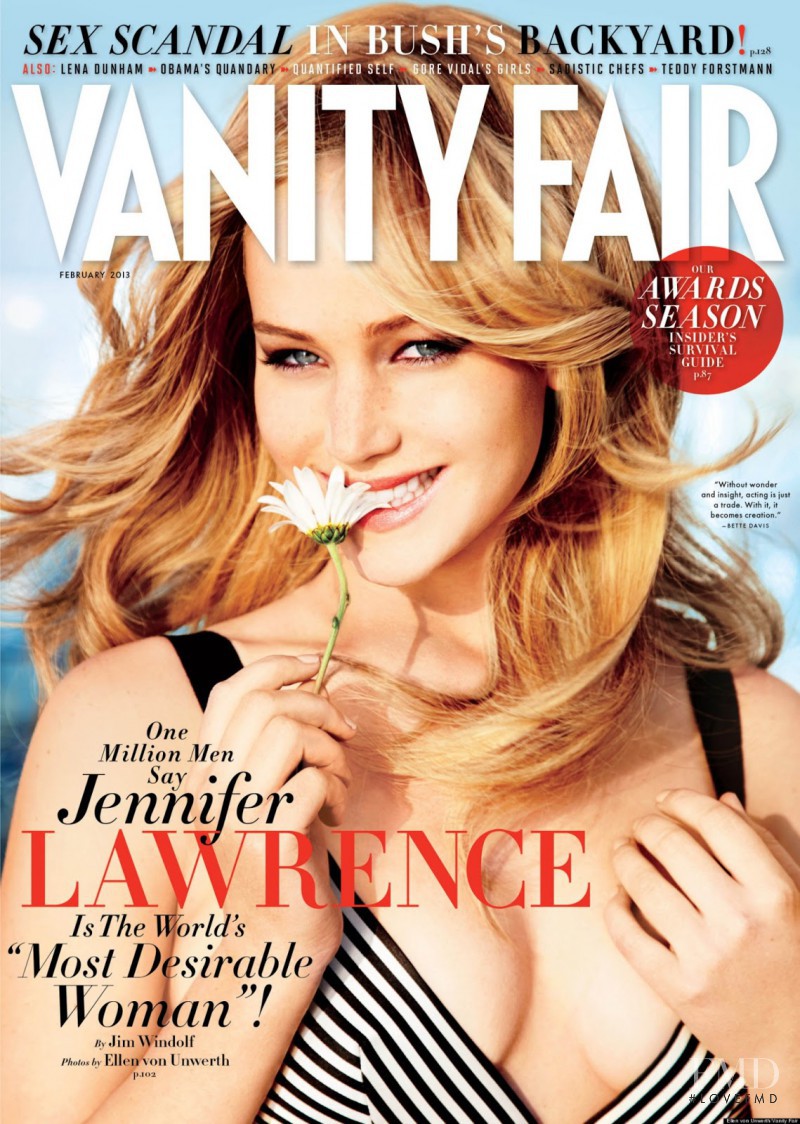 Jennifer Lawrence featured on the Vanity Fair USA cover from February 2013