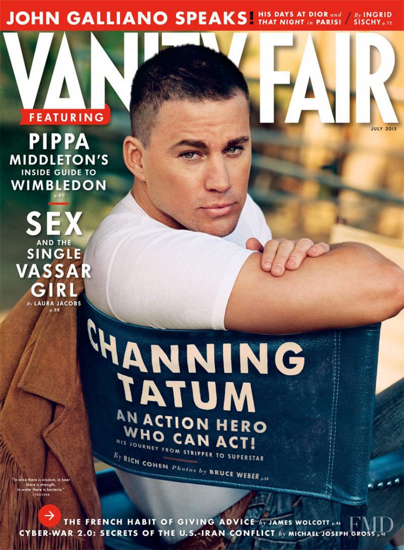 Channing Tatum featured on the Vanity Fair USA cover from July 2013