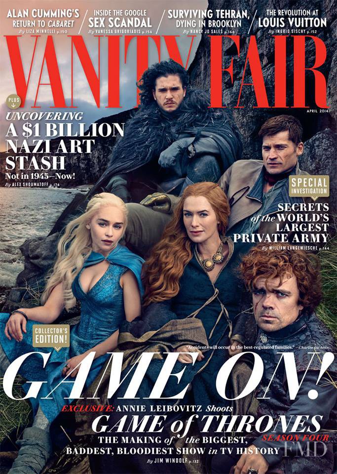 Game of Thrones Cast featured on the Vanity Fair USA cover from April 2014