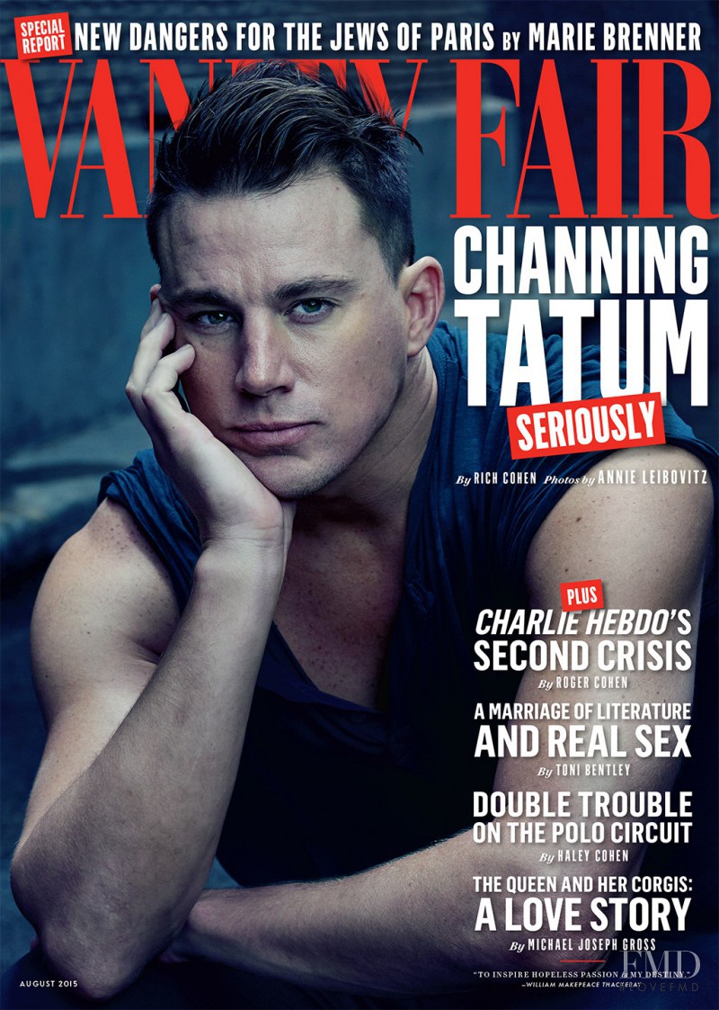 Channing Tatum featured on the Vanity Fair USA cover from August 2015