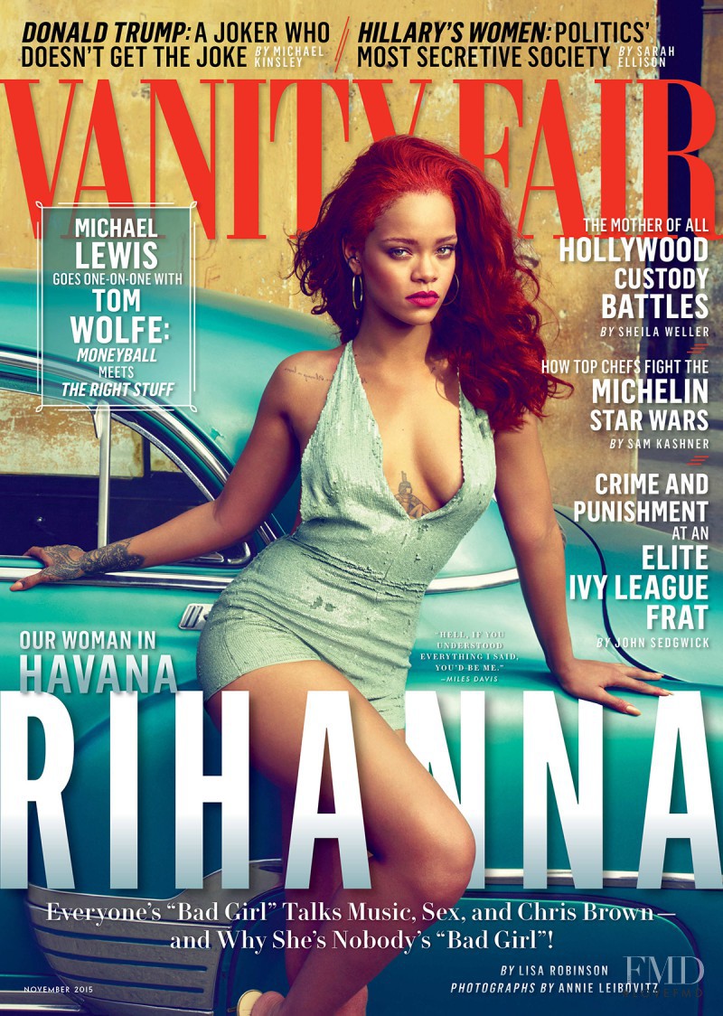 Rihanna featured on the Vanity Fair USA cover from November 2015