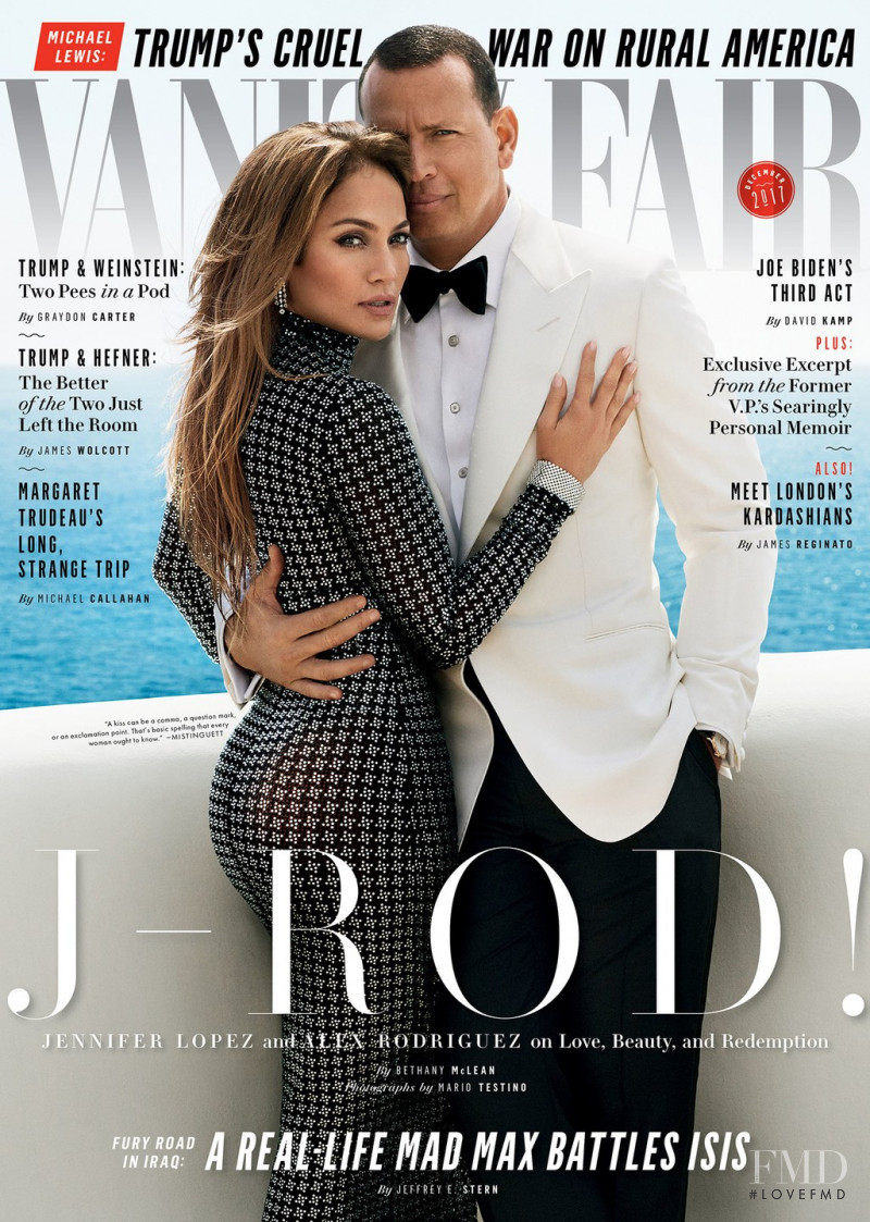Jennifer Lopez & Alex Rodriguez  featured on the Vanity Fair USA cover from December 2017