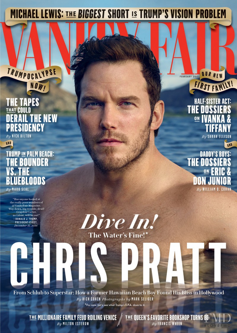 Chris Pratt  featured on the Vanity Fair USA cover from February 2017