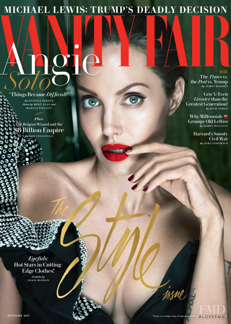 Angelia Jolie featured on the Vanity Fair USA cover from September 2017