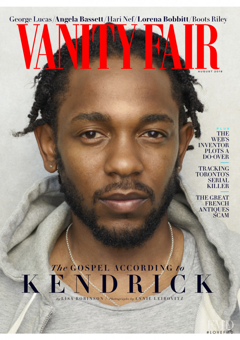 Kendrick Lamar  featured on the Vanity Fair USA cover from August 2018