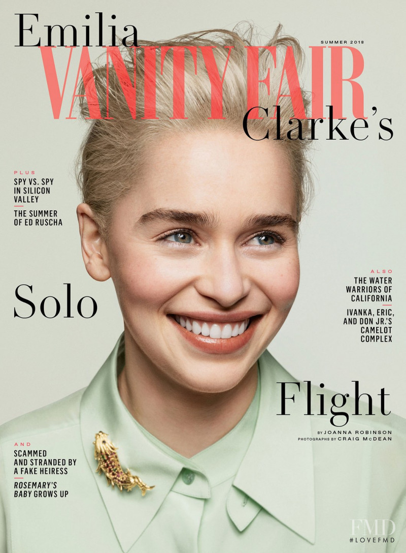 Emilia Clarke featured on the Vanity Fair USA cover from June 2018