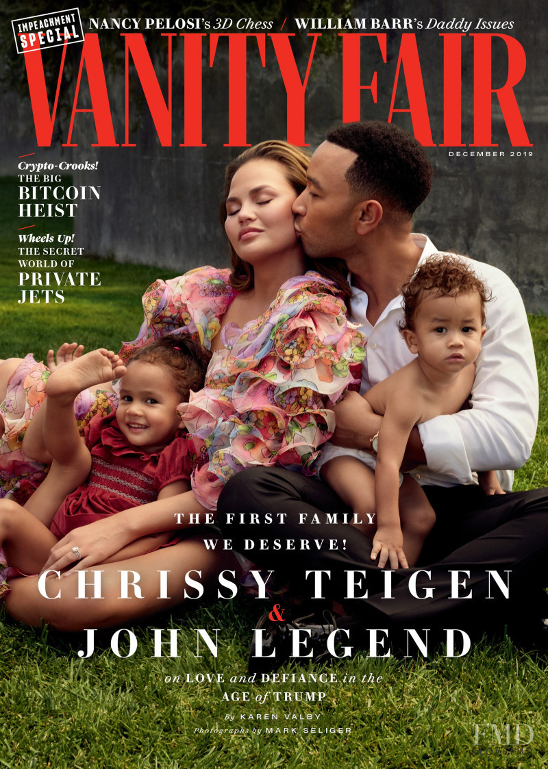 Christine Teigen featured on the Vanity Fair USA cover from December 2019