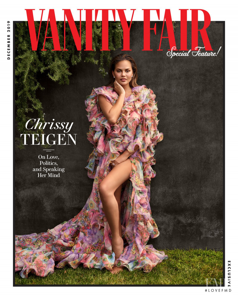 Christine Teigen featured on the Vanity Fair USA cover from December 2019