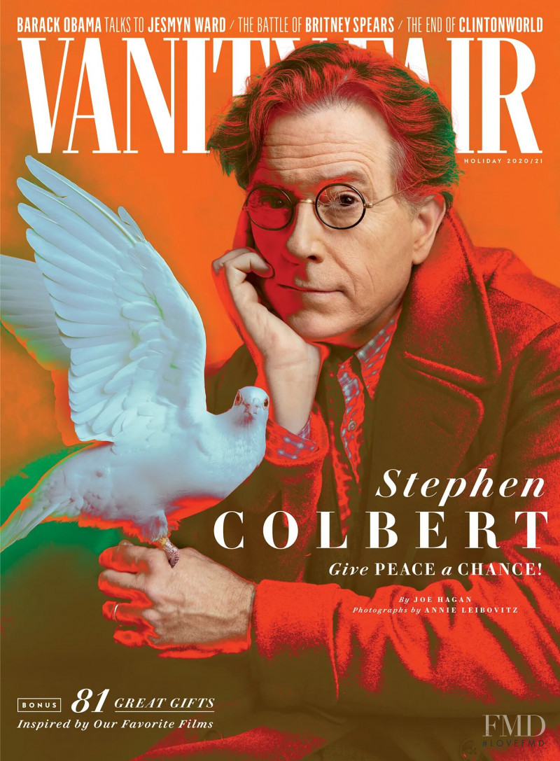 Stephen Colbert featured on the Vanity Fair USA cover from December 2020