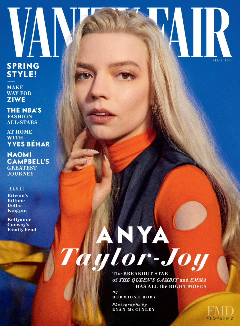 Anya Taylor-Joy featured on the Vanity Fair USA cover from April 2021